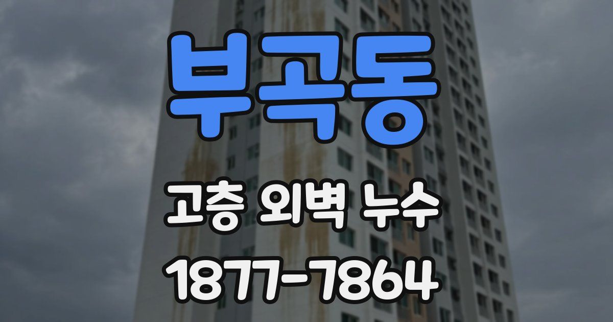 부곡동 고층 외벽 누수