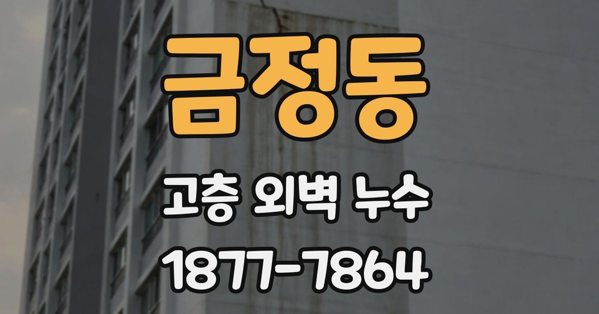 금정동 고층 외벽 누수