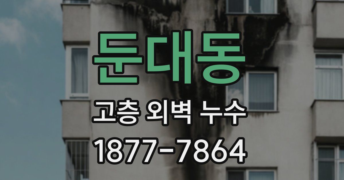 둔대동 고층 외벽 누수