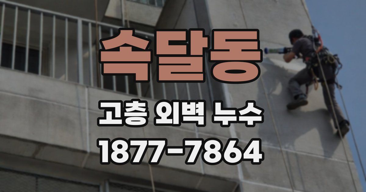 속달동 고층 외벽 누수