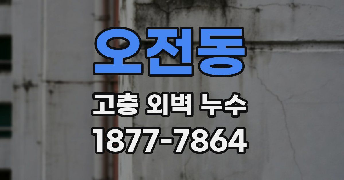오전동 고층 외벽 누수
