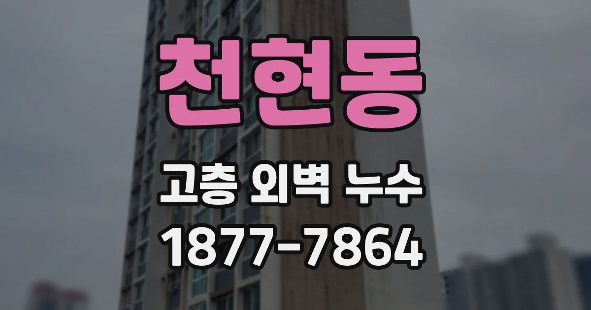 천현동 고층 외벽 누수