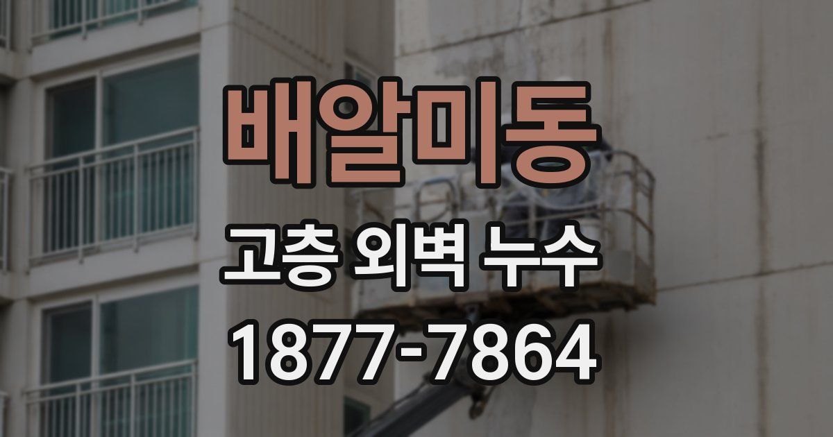 배알미동 고층 외벽 누수