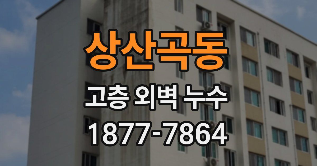 상산곡동 고층 외벽 누수
