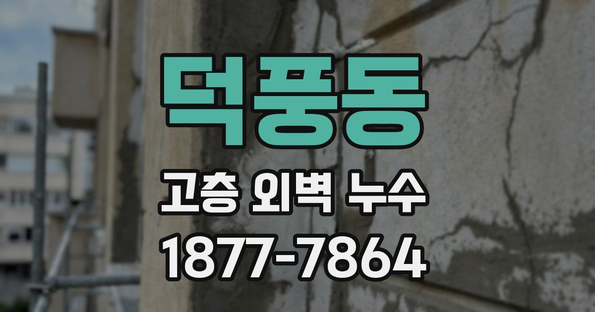 덕풍동 고층 외벽 누수