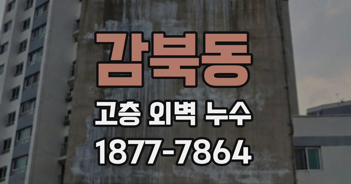 감북동 고층 외벽 누수