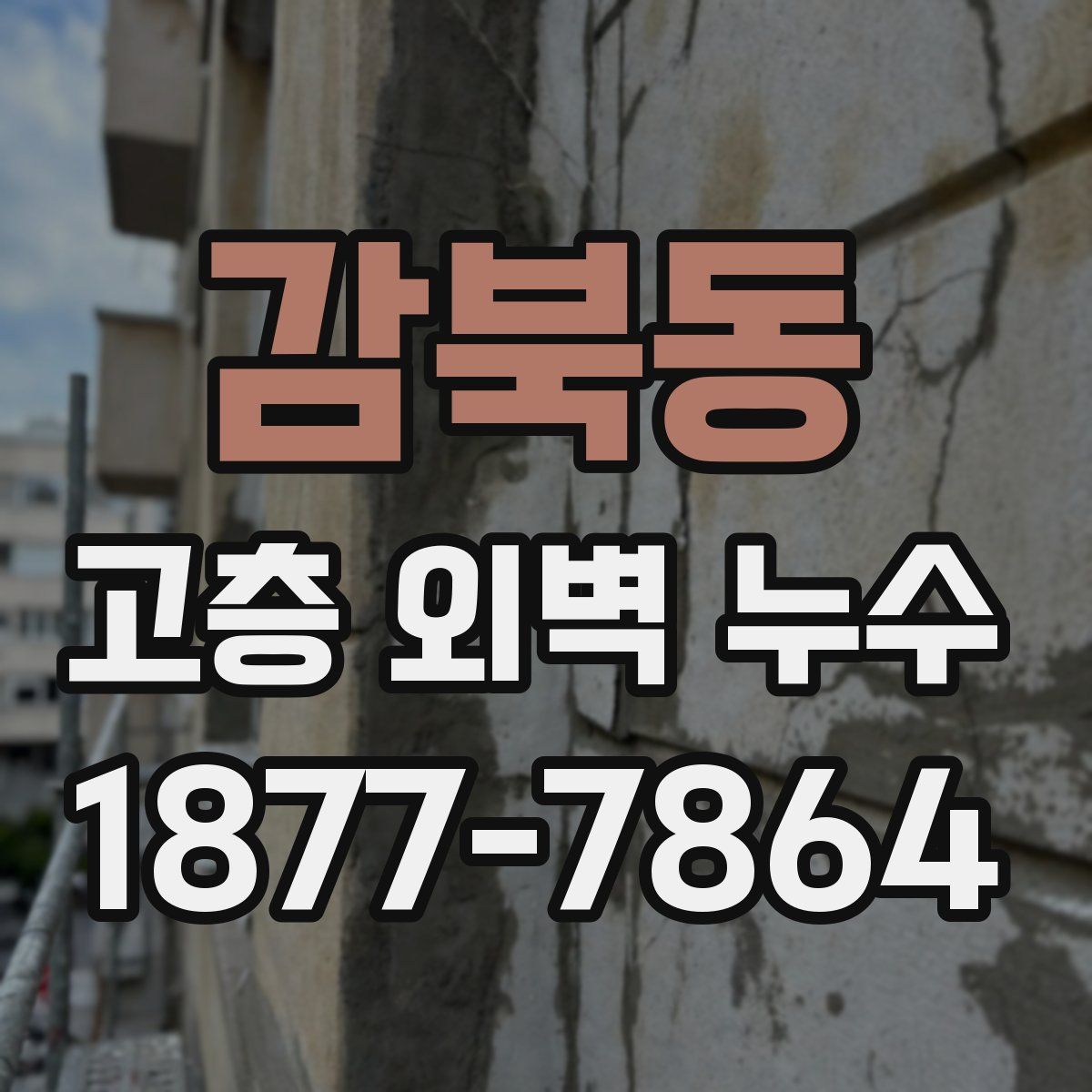 감북동 고층 외벽 누수