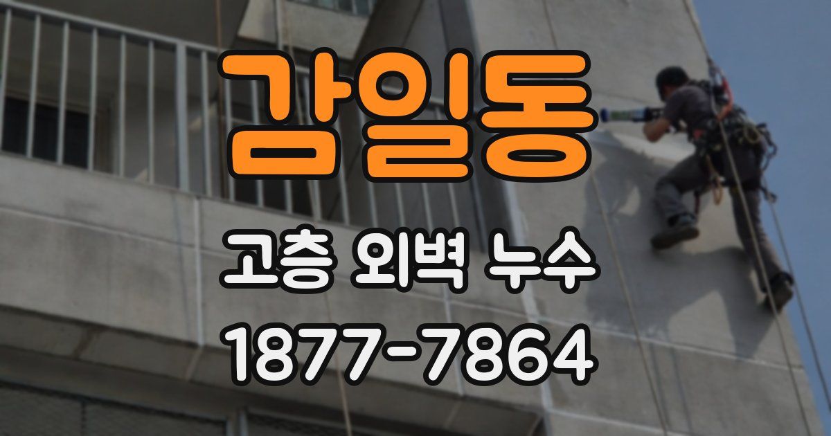 감일동 고층 외벽 누수