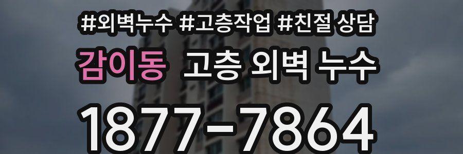 감이동 고층 외벽 누수