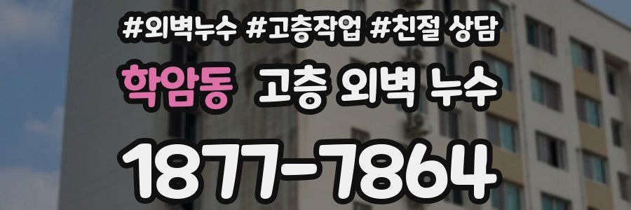 학암동 고층 외벽 누수