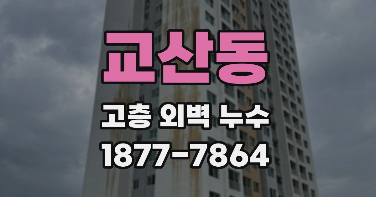교산동 고층 외벽 누수