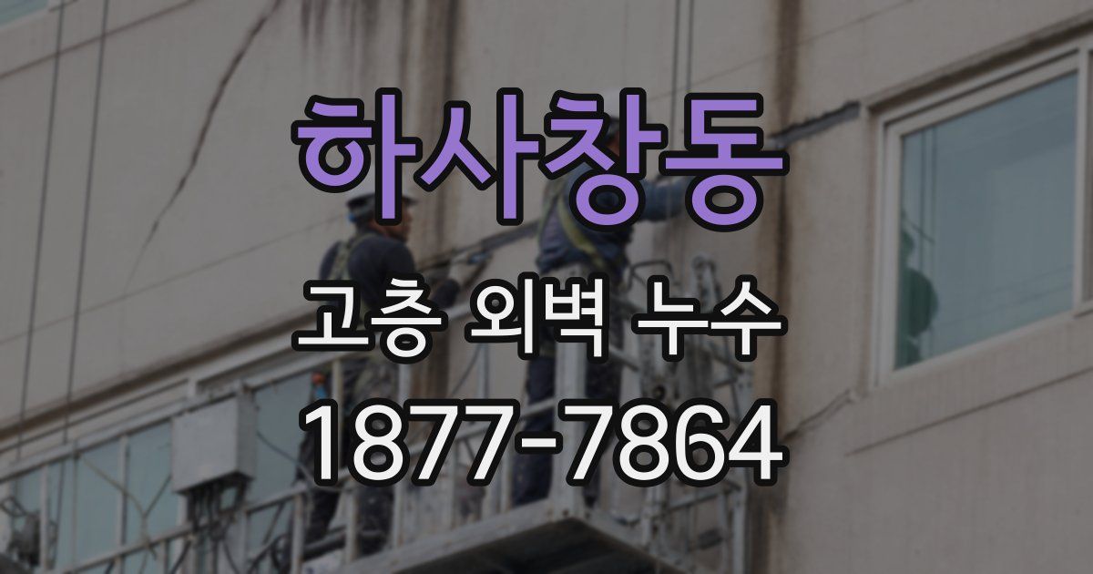 하사창동 고층 외벽 누수