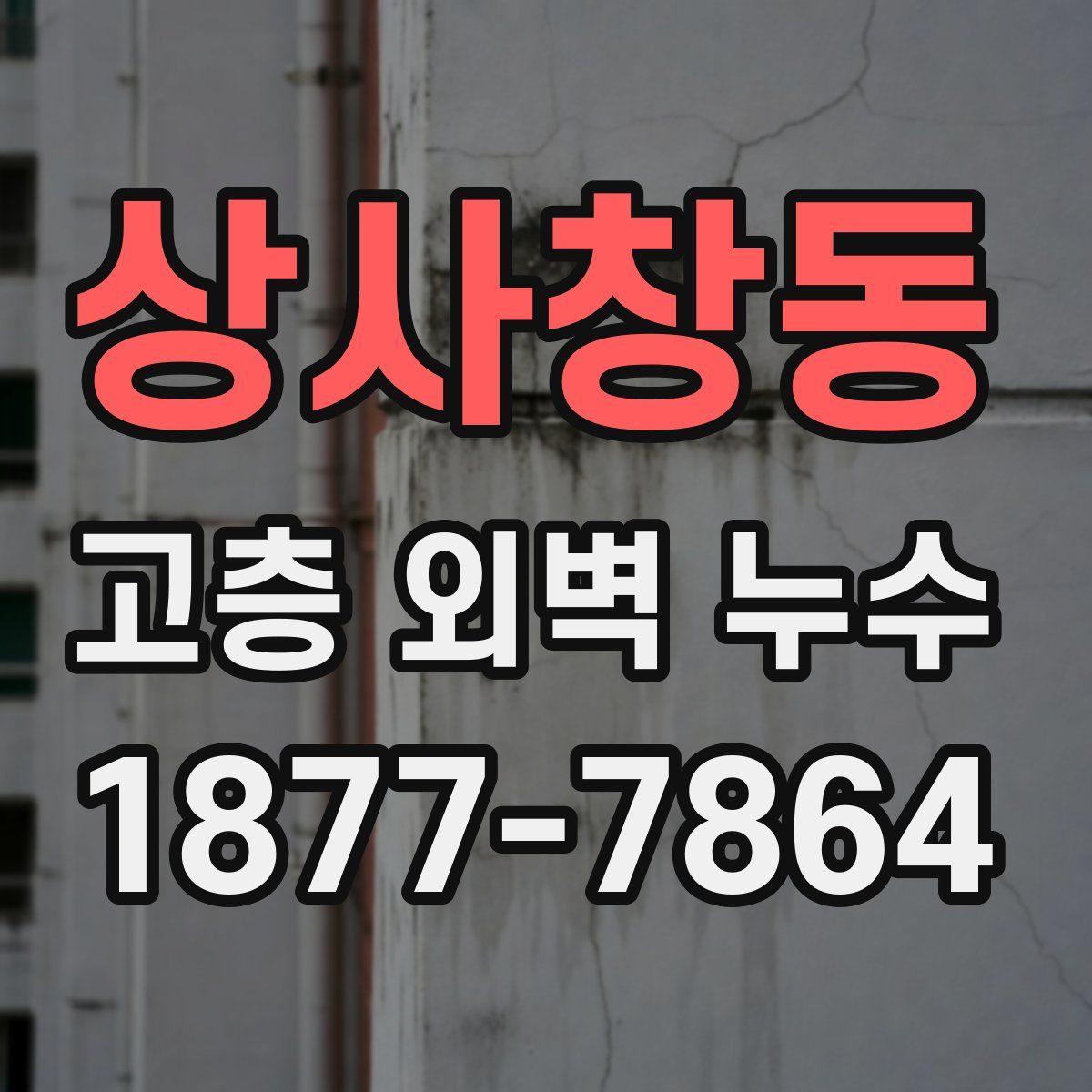 상사창동 고층 외벽 누수