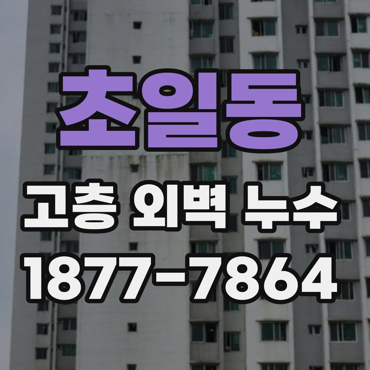 초일동 고층 외벽 누수