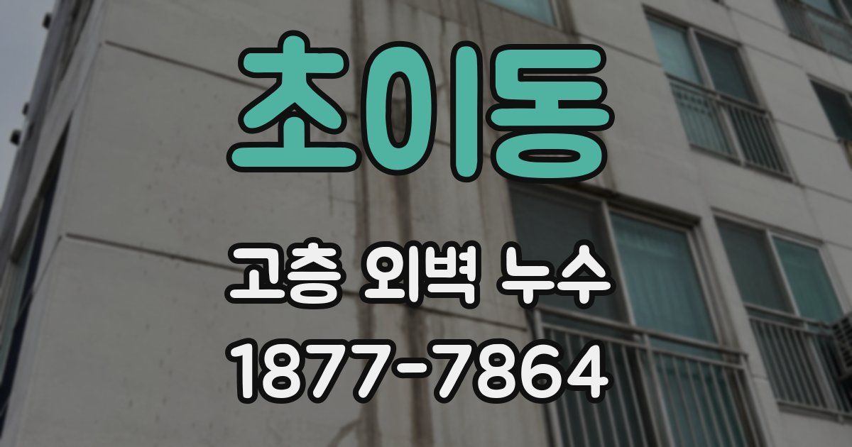 초이동 고층 외벽 누수