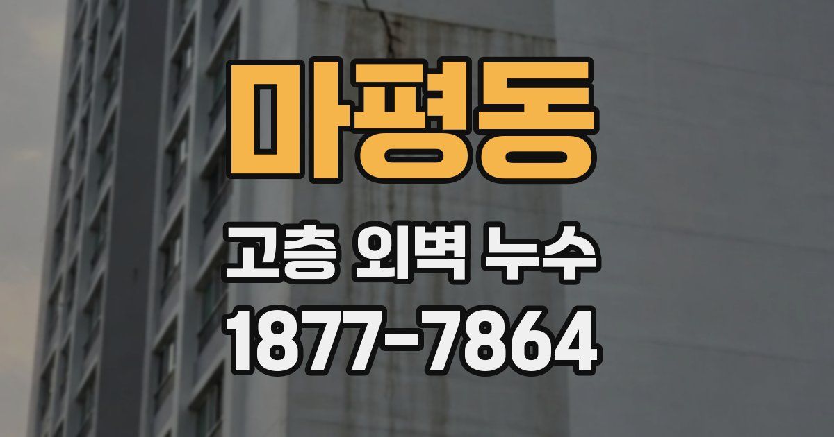 마평동 고층 외벽 누수