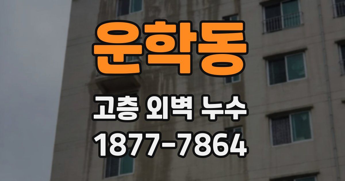 운학동 고층 외벽 누수