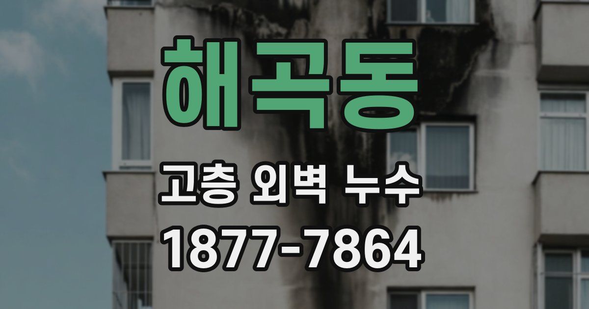 해곡동 고층 외벽 누수