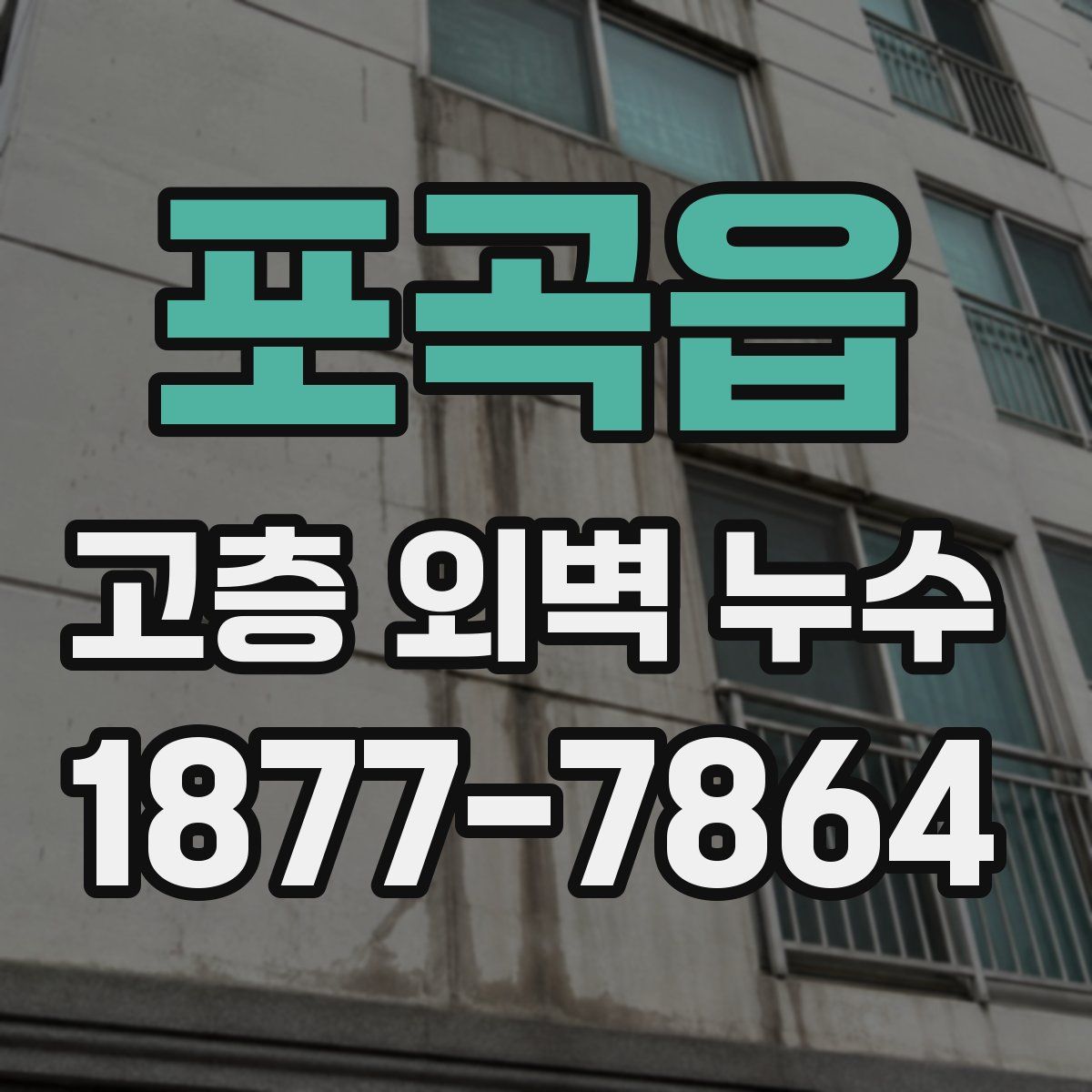포곡읍 고층 외벽 누수