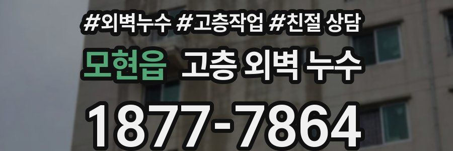 모현읍 고층 외벽 누수