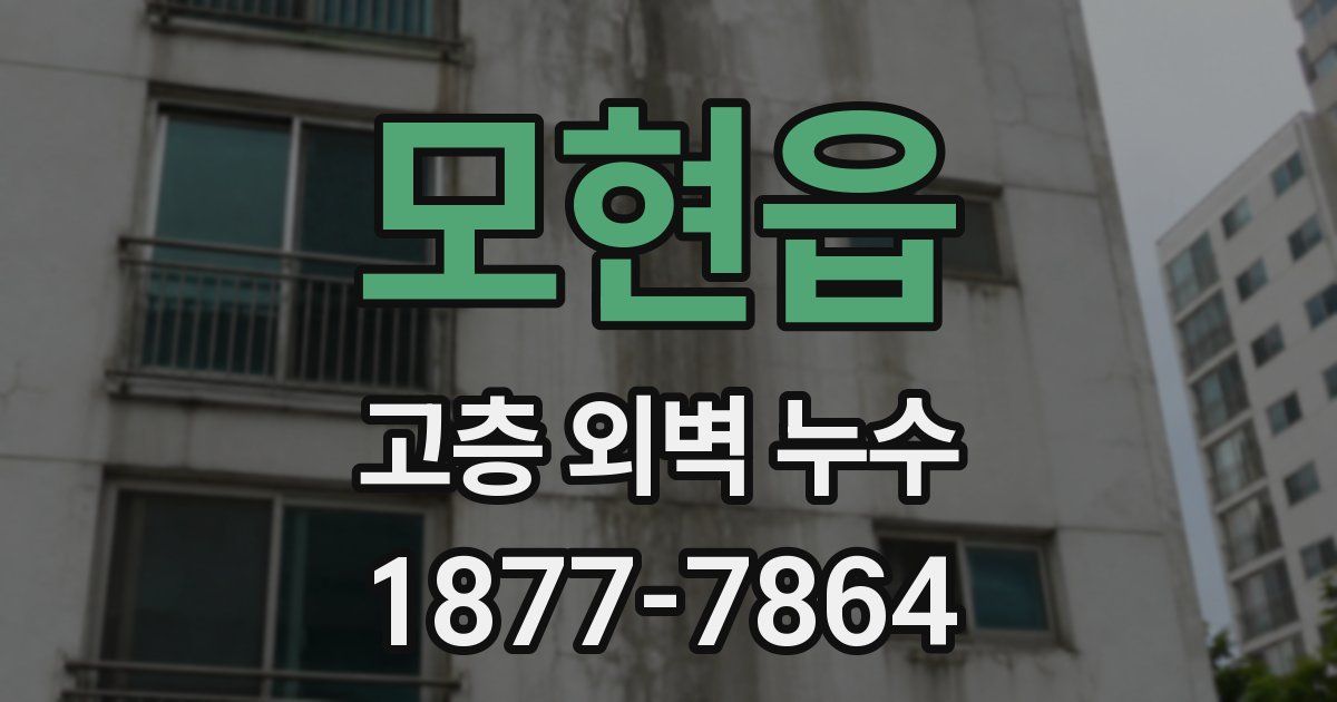 모현읍 고층 외벽 누수