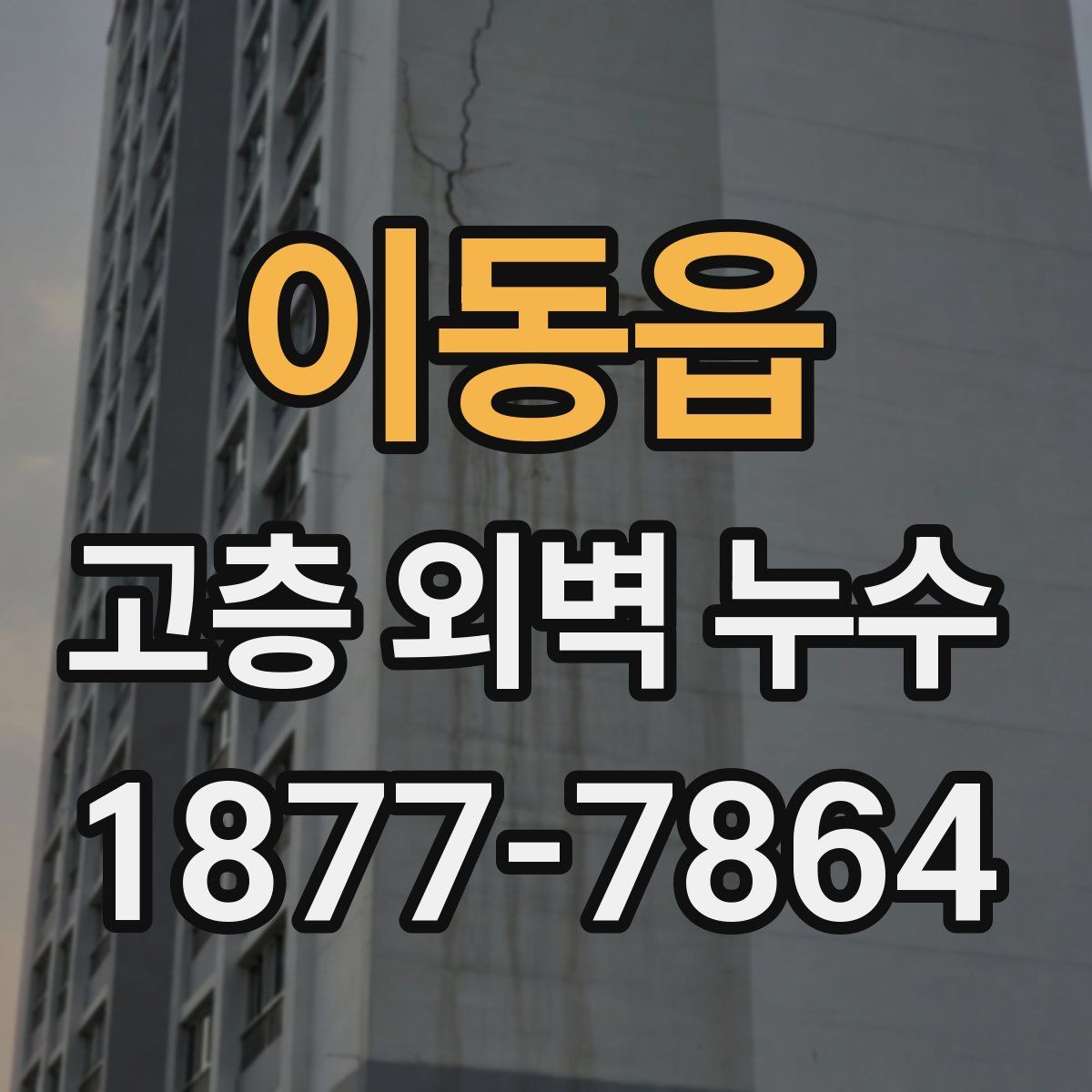 이동읍 고층 외벽 누수
