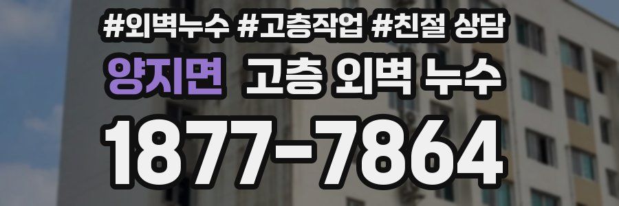 양지면 고층 외벽 누수