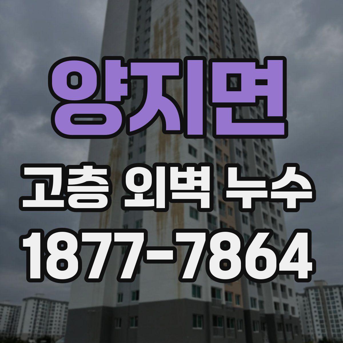 양지면 고층 외벽 누수