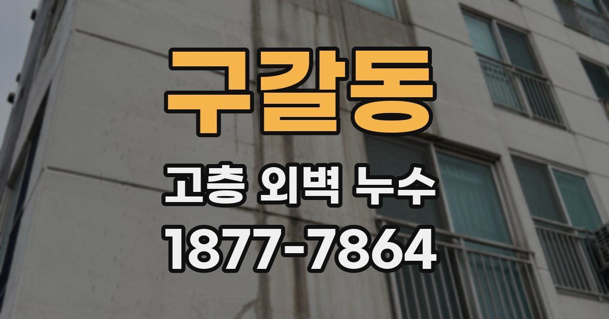 구갈동 고층 외벽 누수