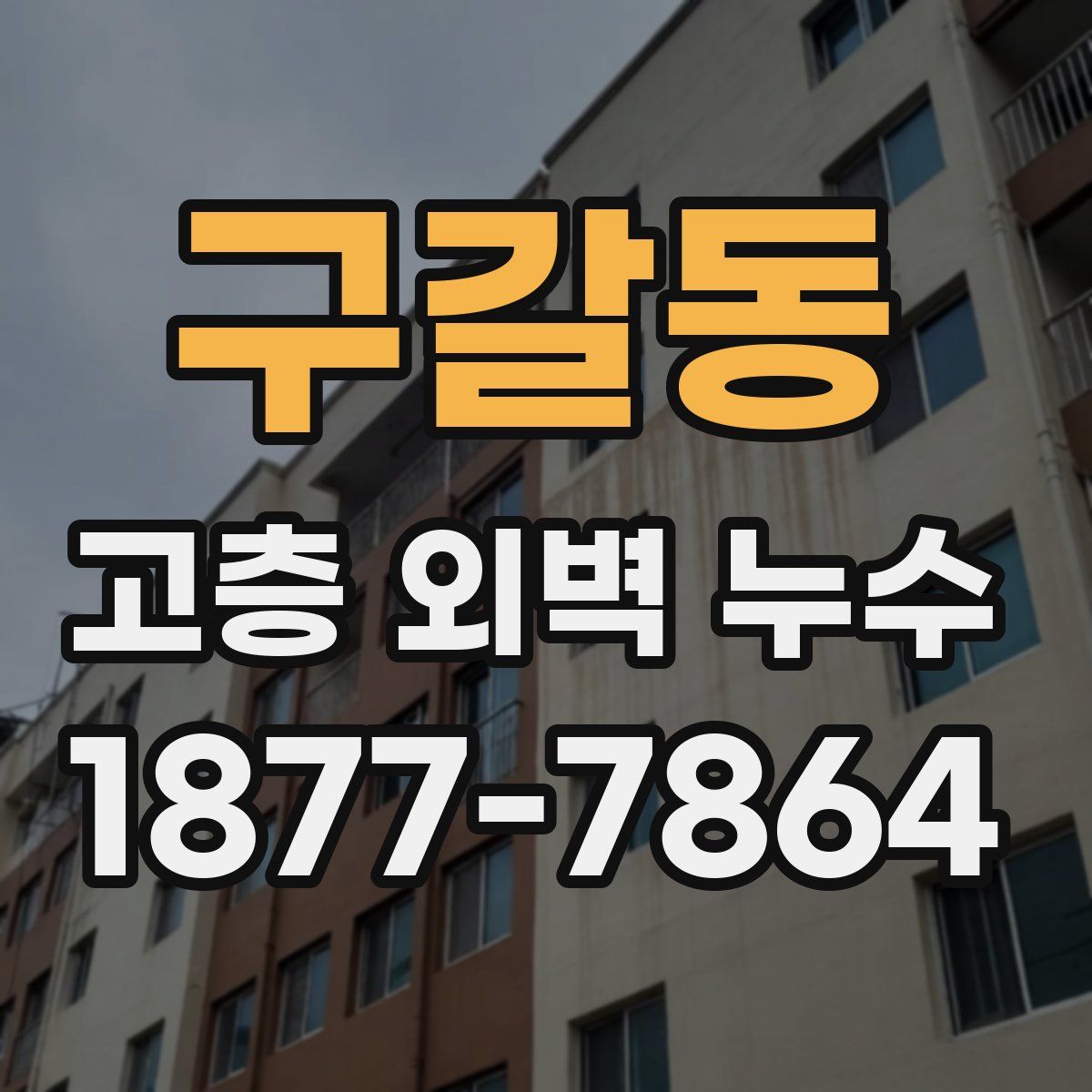 구갈동 고층 외벽 누수