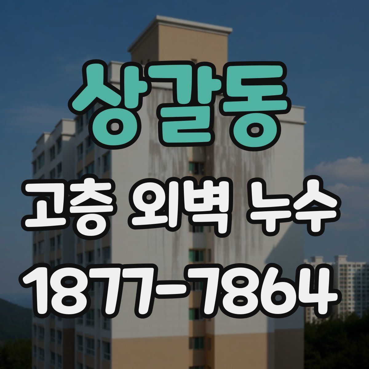 상갈동 고층 외벽 누수