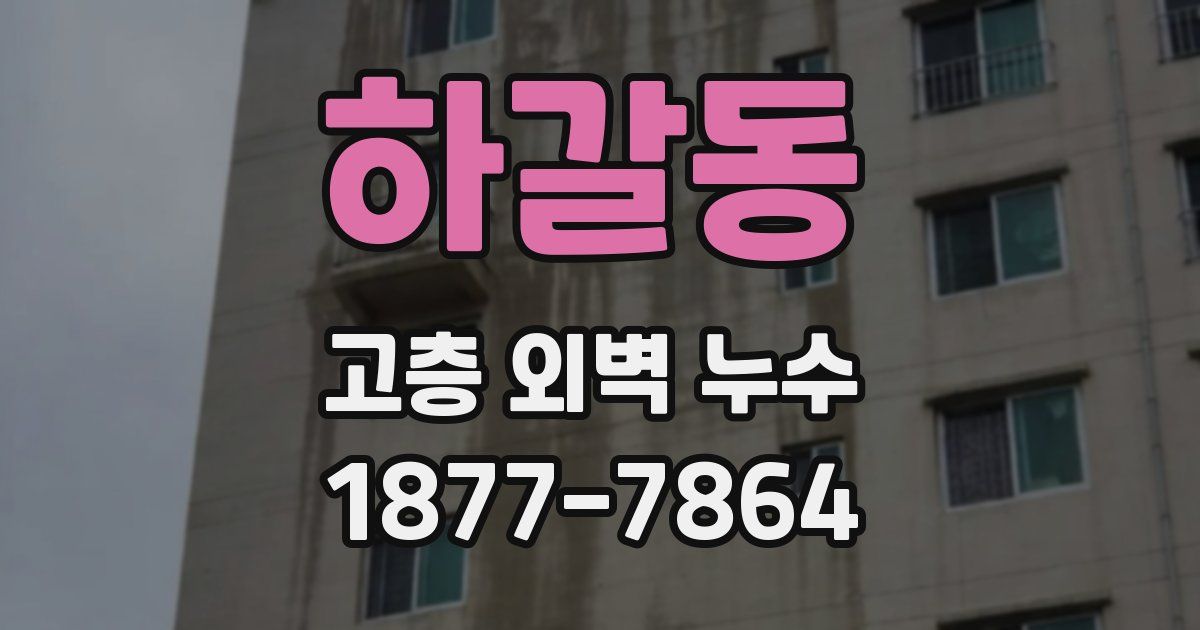 하갈동 고층 외벽 누수