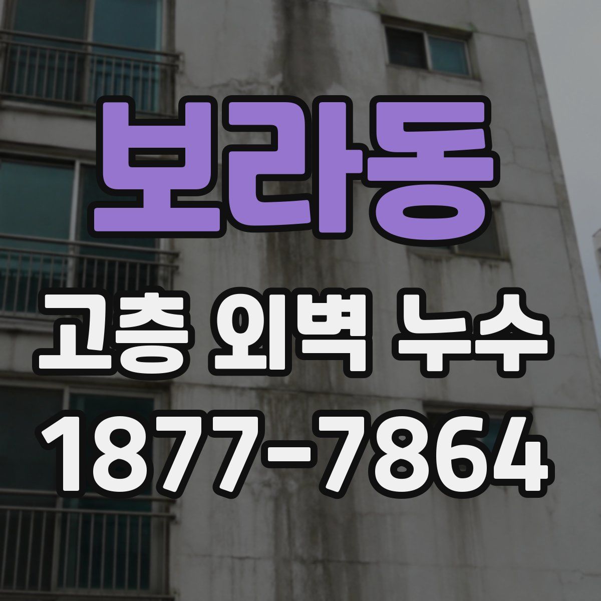 보라동 고층 외벽 누수