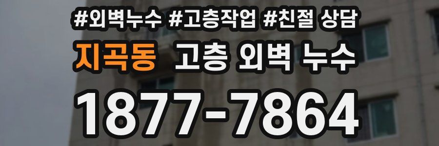 지곡동 고층 외벽 누수