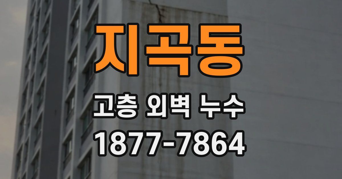 지곡동 고층 외벽 누수
