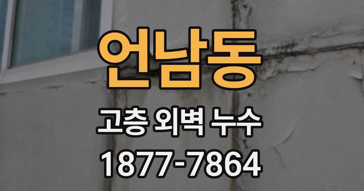 언남동 고층 외벽 누수