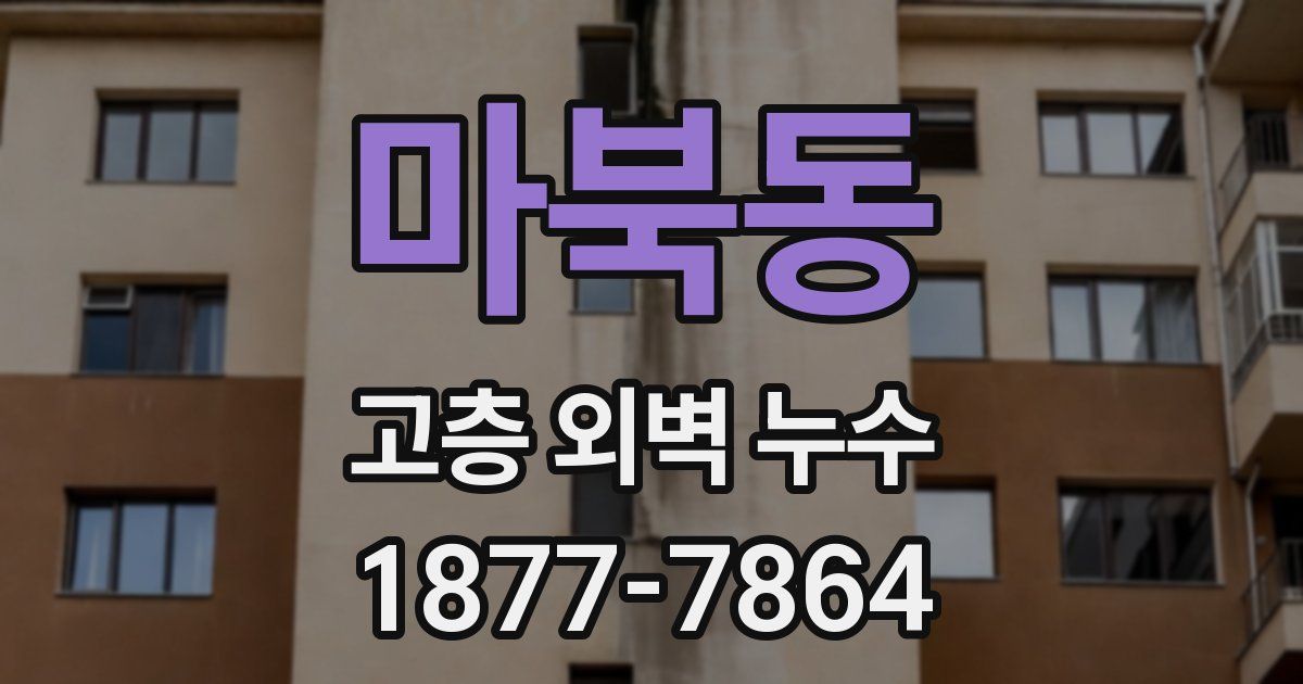 마북동 고층 외벽 누수