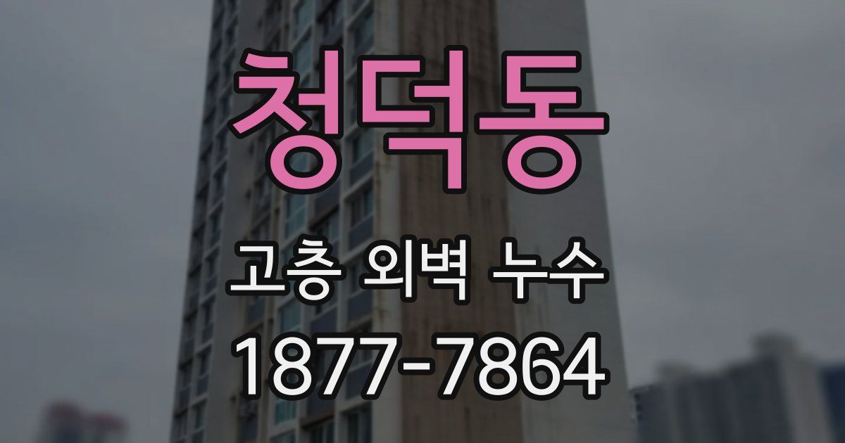 청덕동 고층 외벽 누수