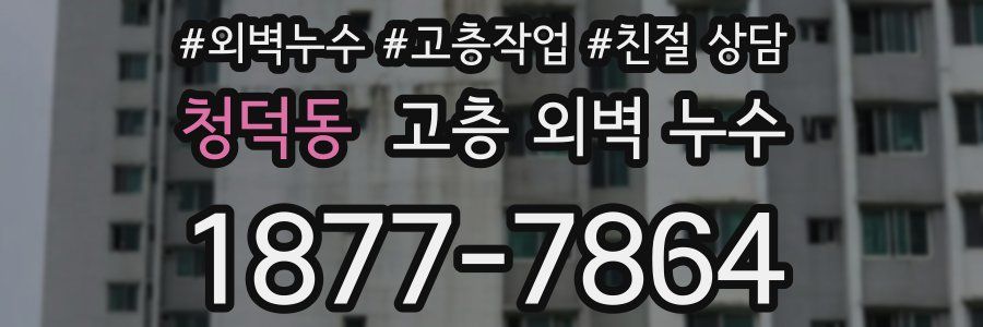 청덕동 고층 외벽 누수