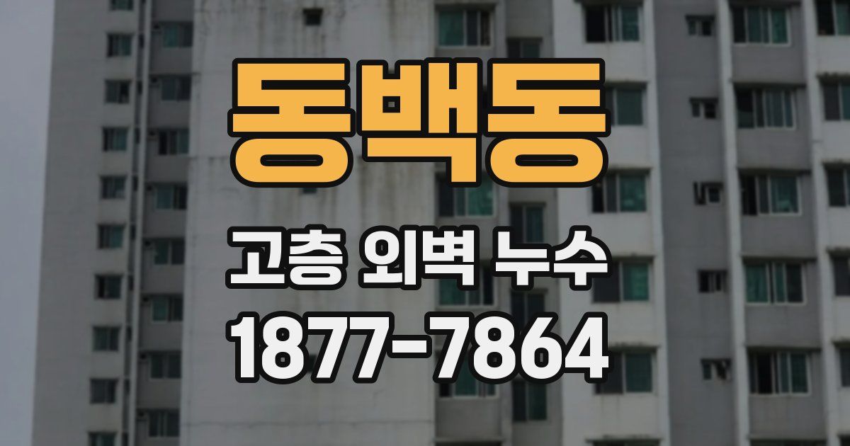 동백동 고층 외벽 누수