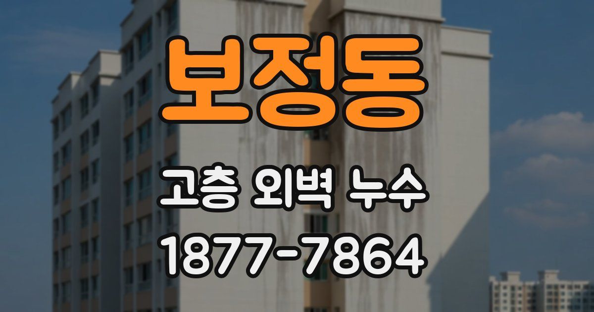 보정동 고층 외벽 누수
