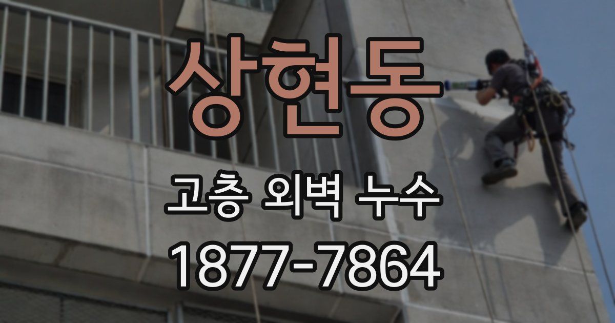 상현동 고층 외벽 누수