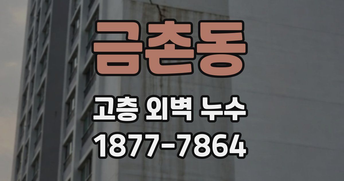 금촌동 고층 외벽 누수