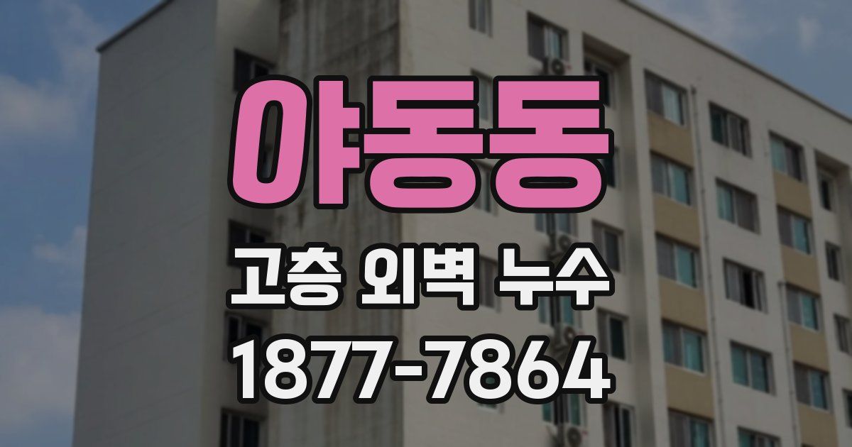 야동동 고층 외벽 누수