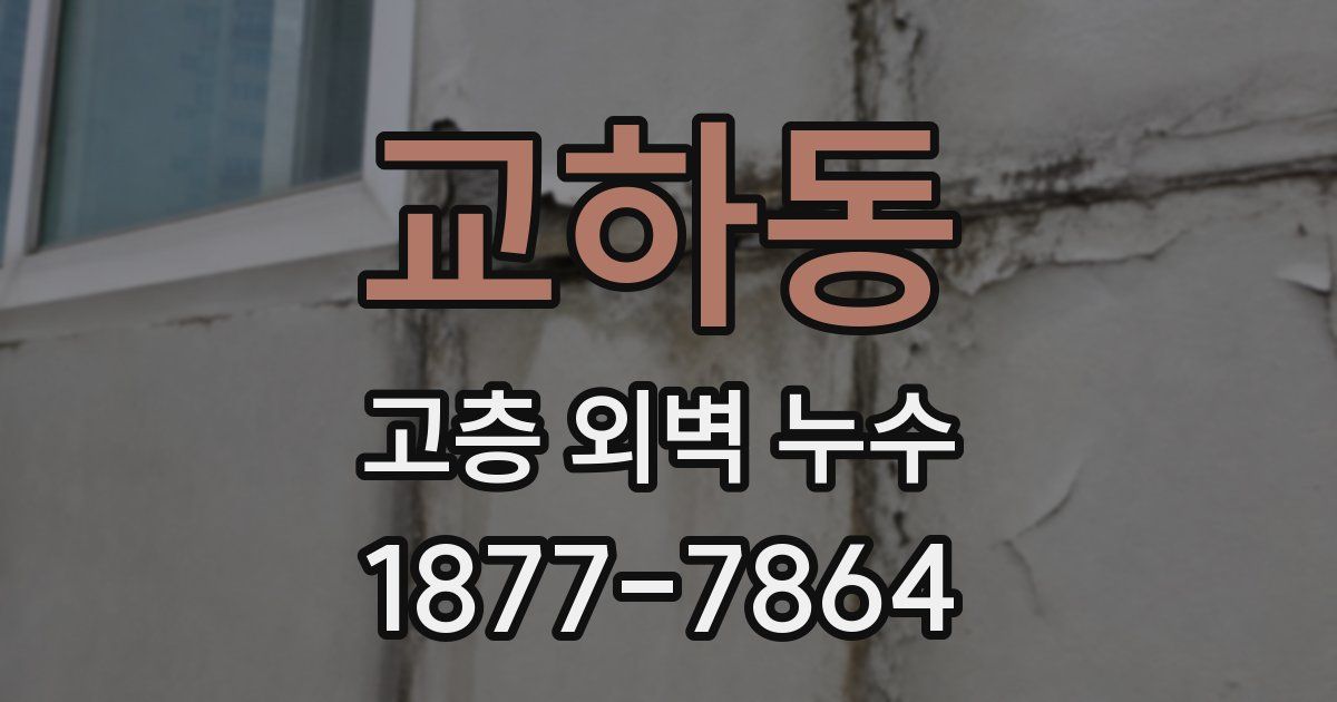 교하동 고층 외벽 누수