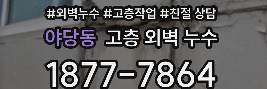 야당동 고층 외벽 누수