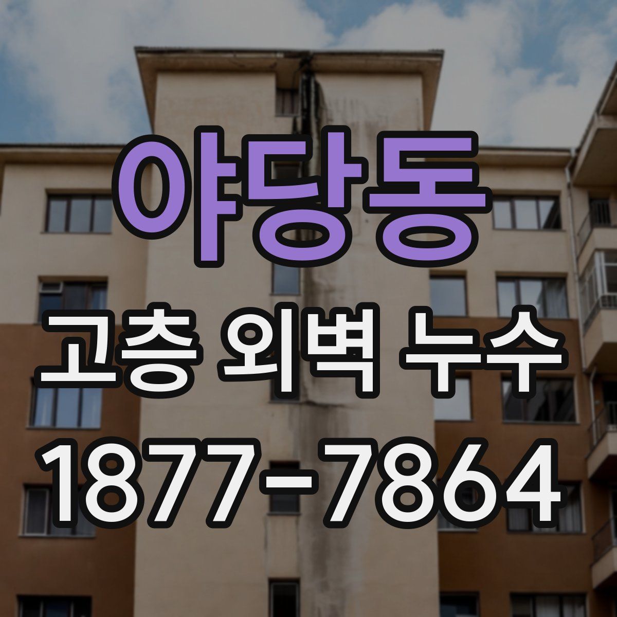 야당동 고층 외벽 누수