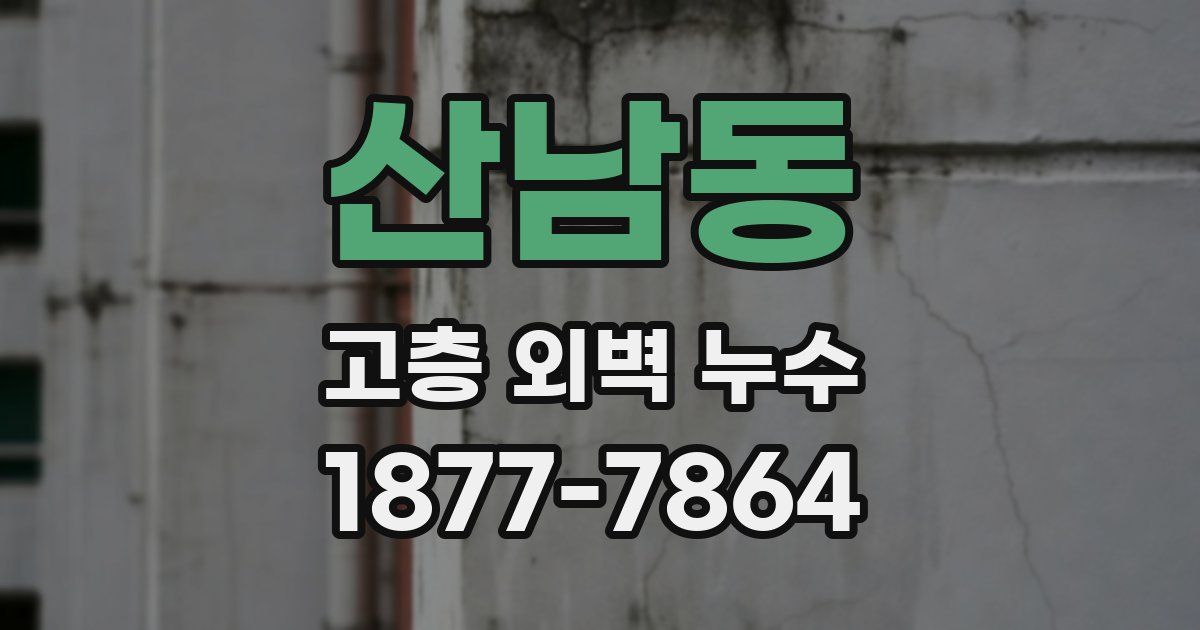 산남동 고층 외벽 누수