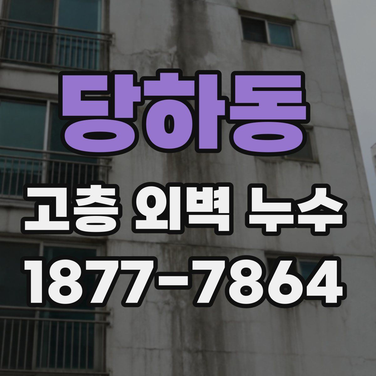 당하동 고층 외벽 누수