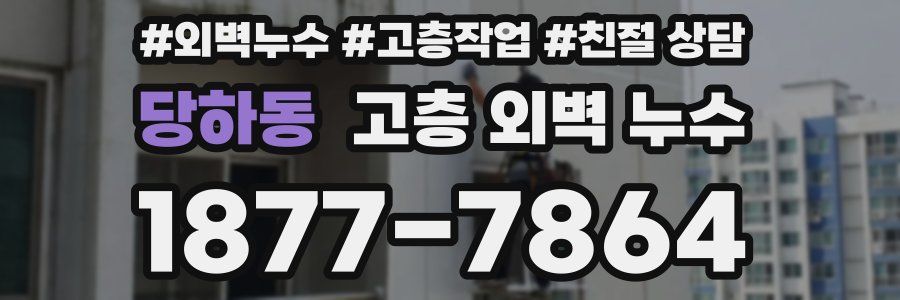 당하동 고층 외벽 누수